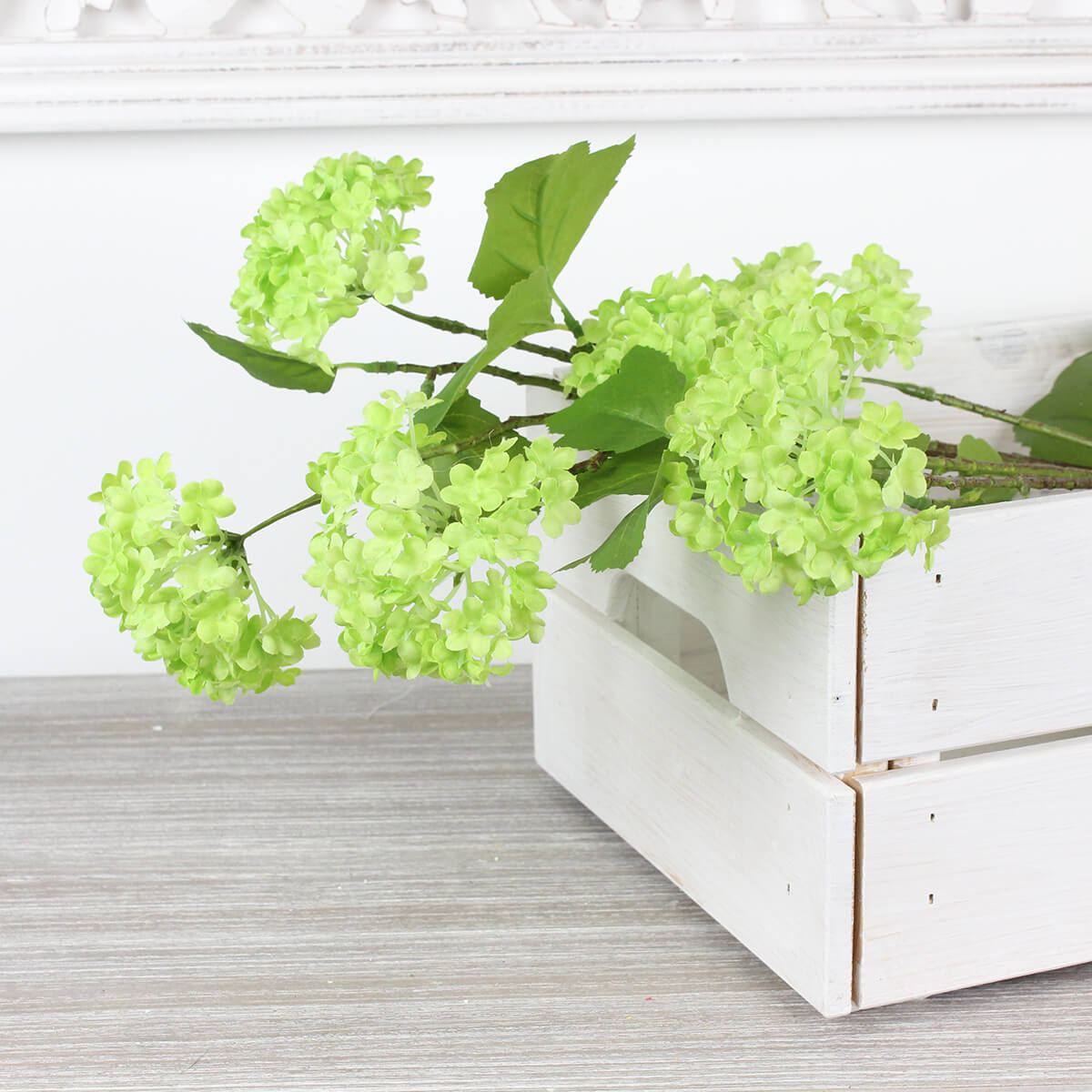 Faux Green Viburnum Spray