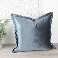 Thumbnail for Glamour Elephant Grey Velvet Oxford Cushion