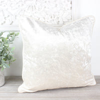 Thumbnail for Bling White Crushed Velvet Cushion