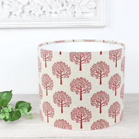 Thumbnail for Mulberry Red Tree Linen Print Lampshade