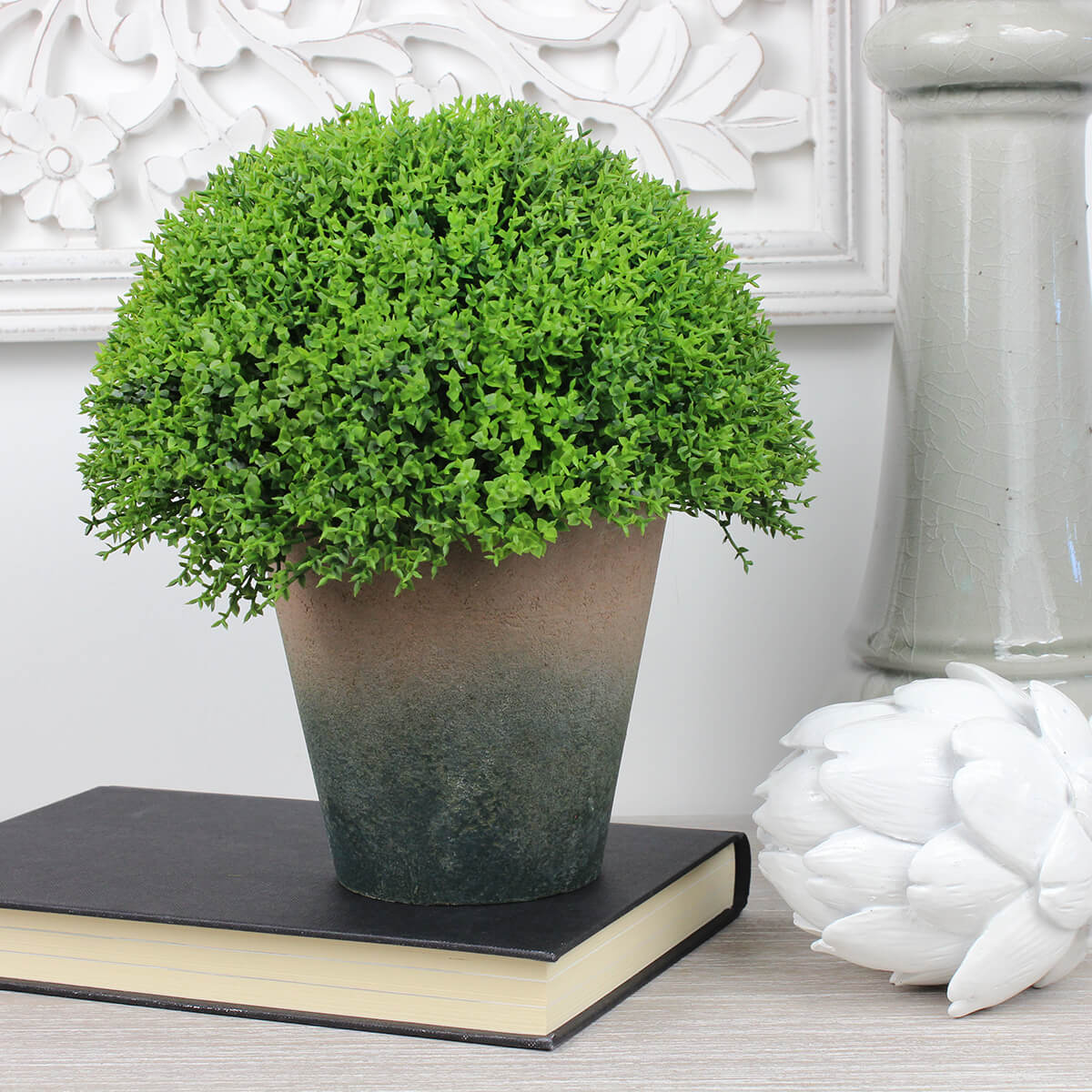Faux Hebe Globe Pot