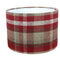 Thumbnail for Elgin Red Tartan Check Drum Lampshade