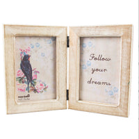 Thumbnail for Double White Wood Photo Frame