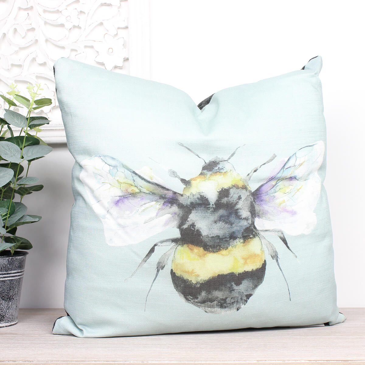 Bee Duck Egg Blue Cushion