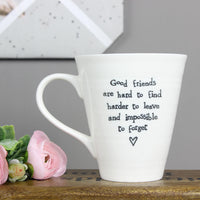 Thumbnail for East of India Porcelain Mug Good Friends