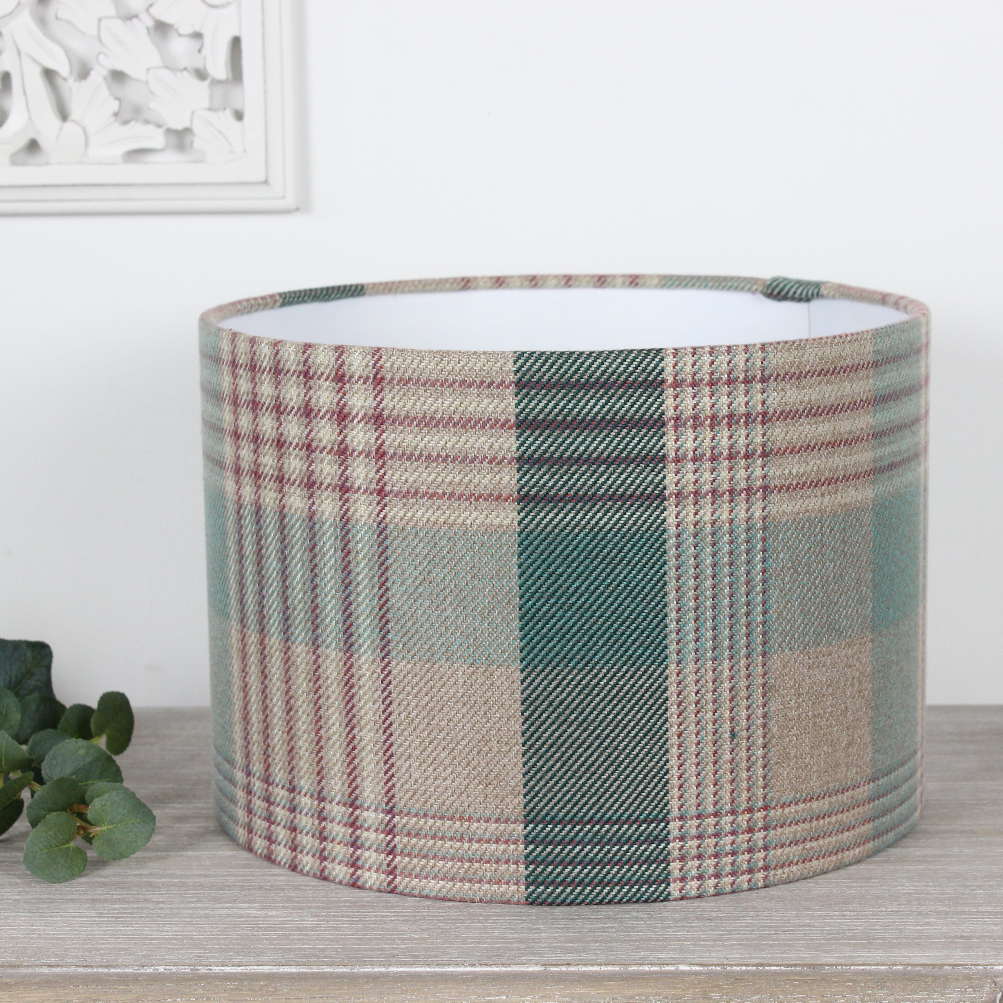 Katrine Teal Drum Lampshade