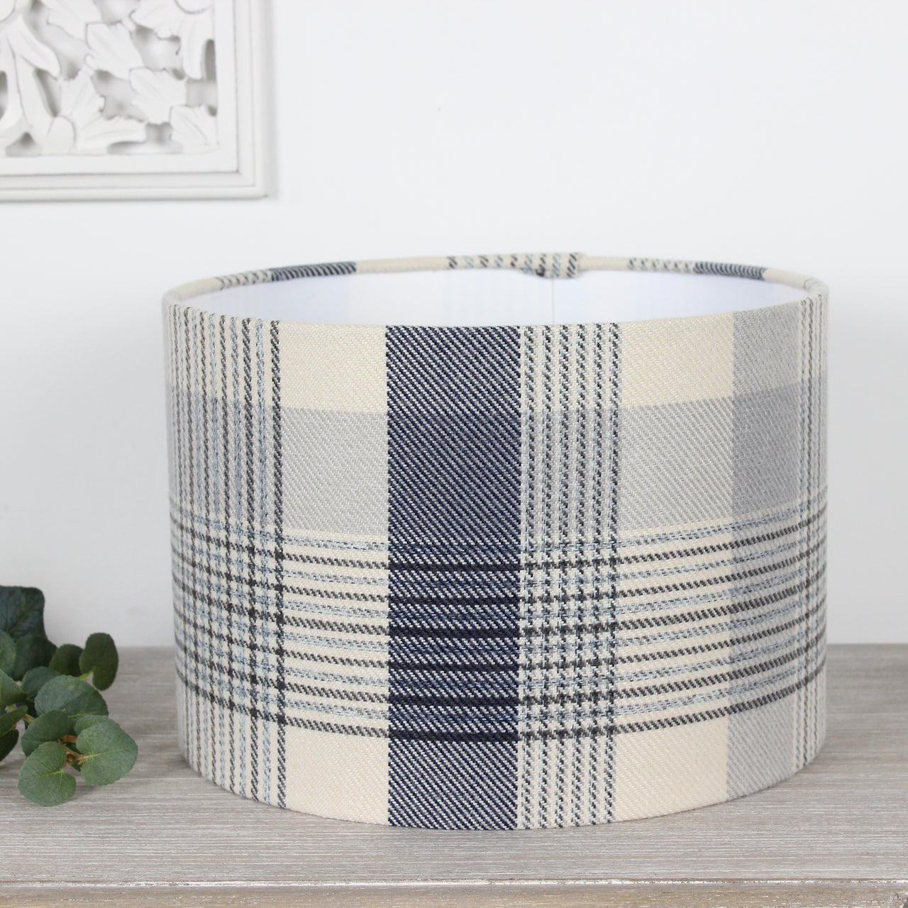Katrine Indigo Drum Lampshade