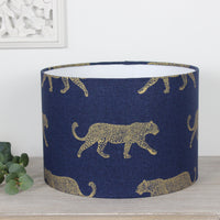 Thumbnail for Leopard Indigo Drum Lampshade