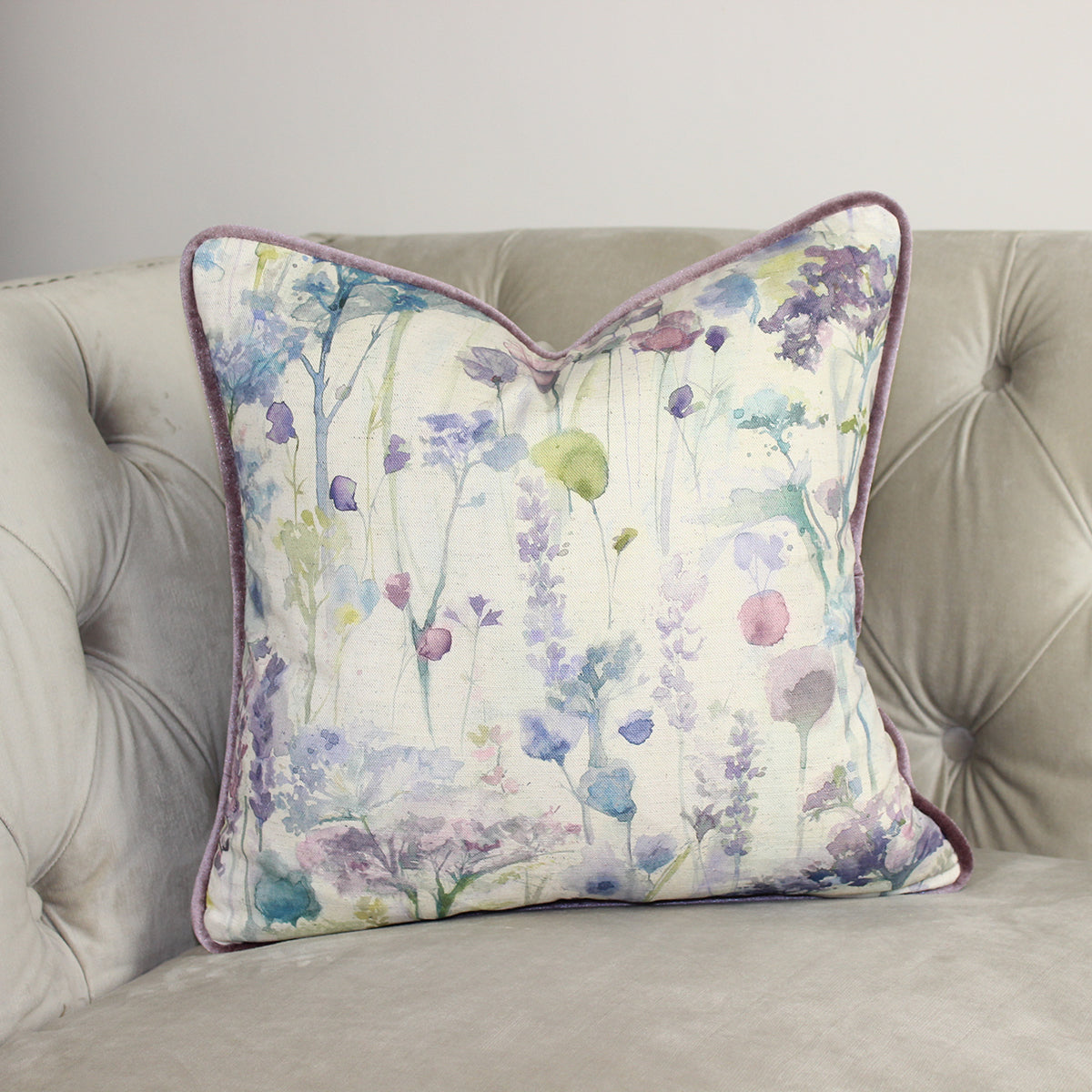 Lilac Wildflower Cushion