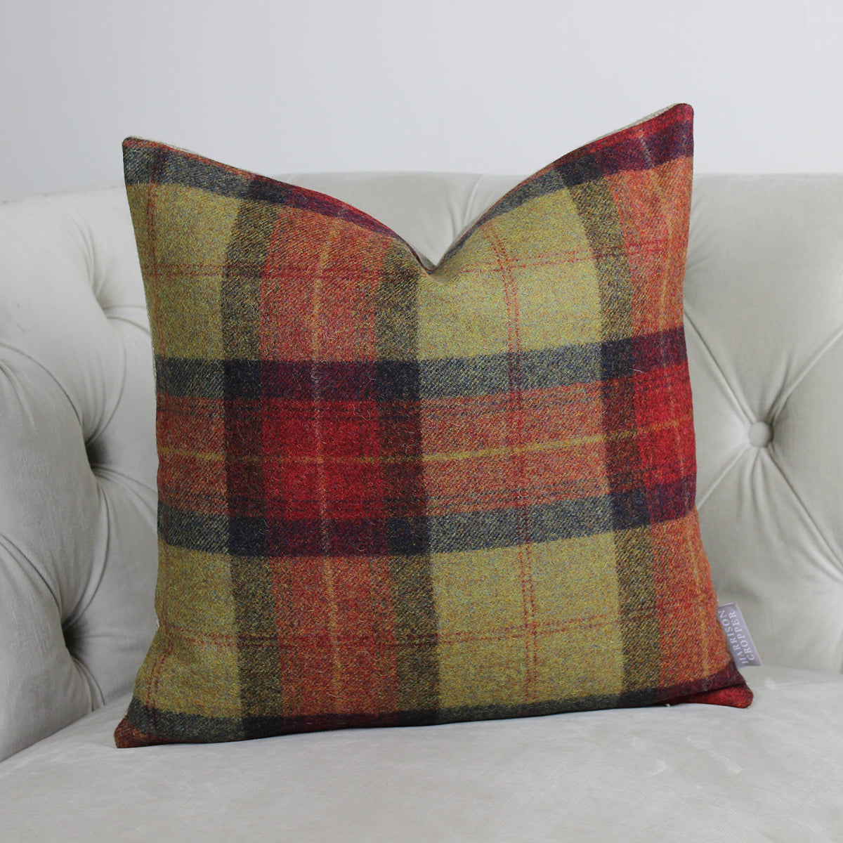 Skye Claret Tweed Wool Cushion