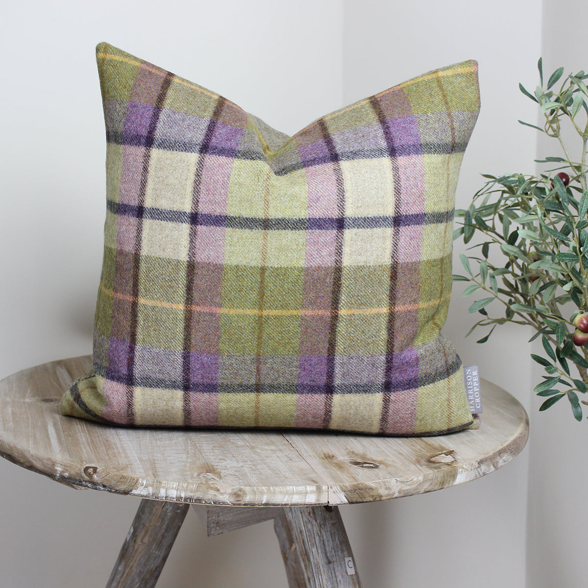 Gargrave Lilac Tweed Wool Cushion