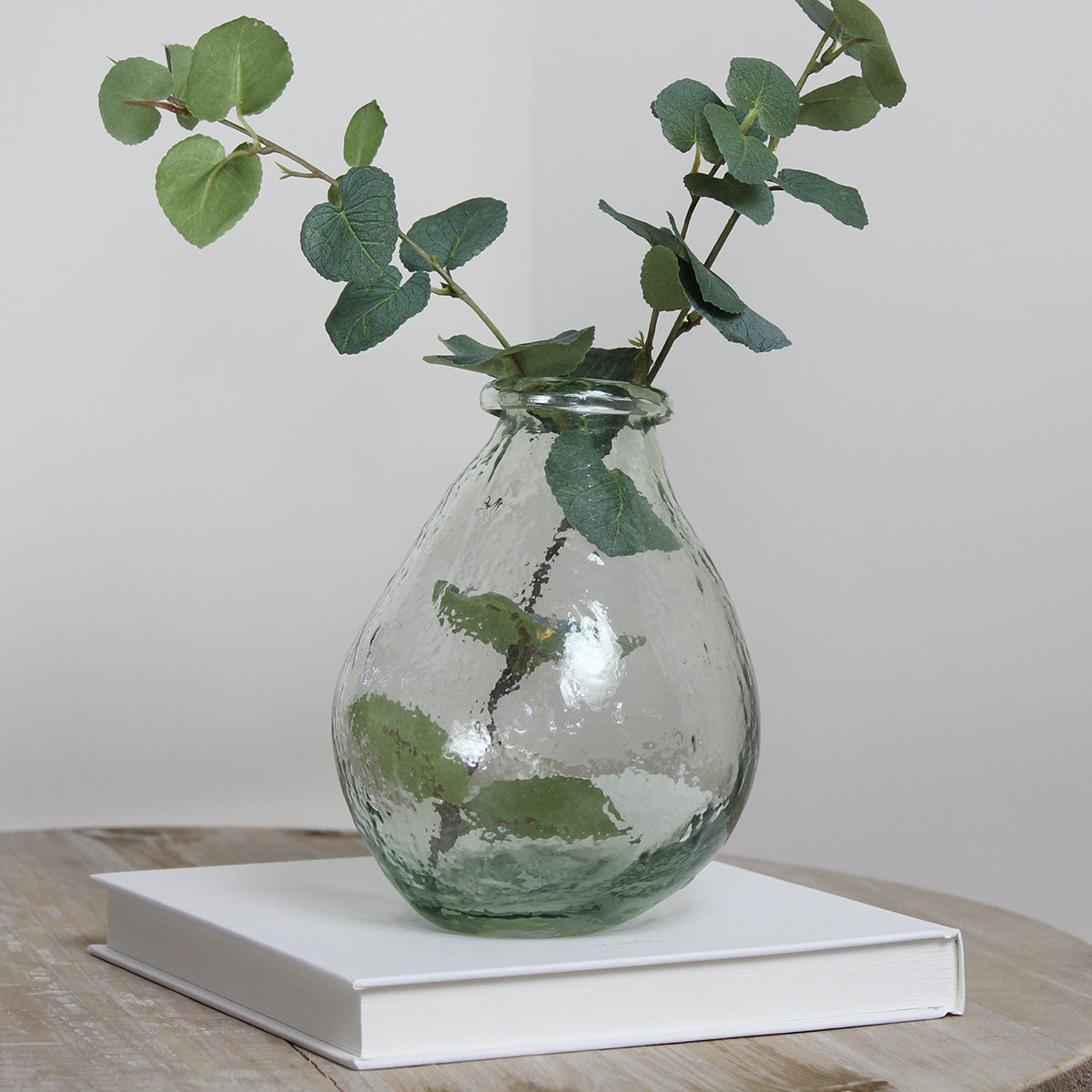Lily Recycled Glass Teardrop Flower Vase