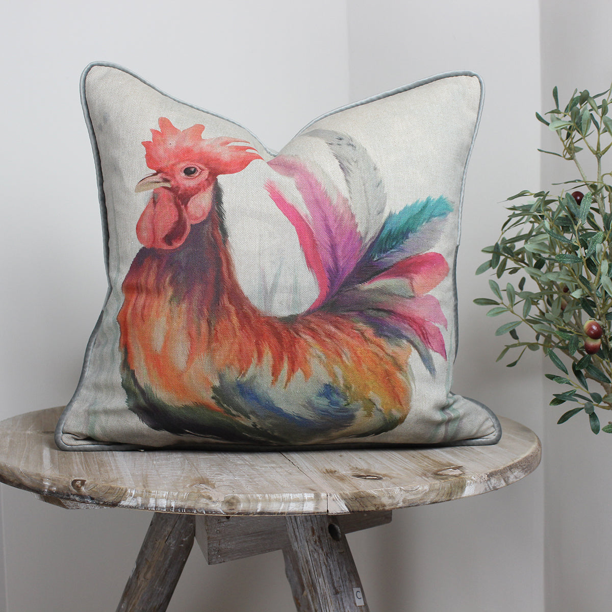 Cockerel Chicken Cushion
