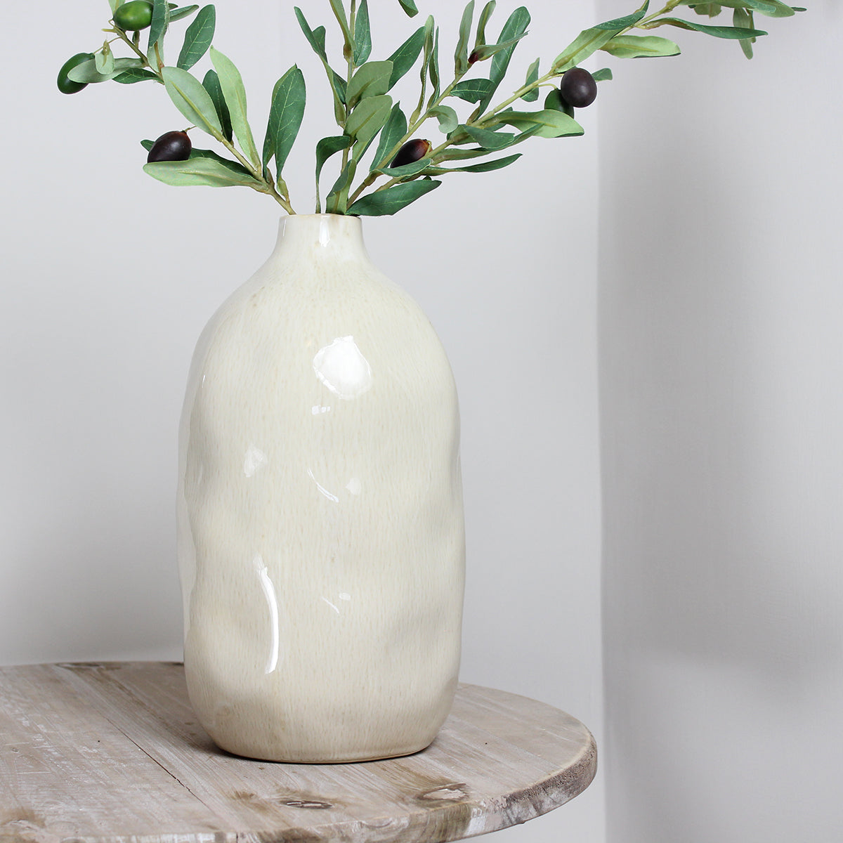 Large Erin Ceramic Vase Oatmeal