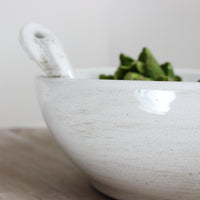 Thumbnail for Zoe White Ceramic Bowl With Handles