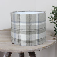 Thumbnail for Elgin Taupe Skye Check Drum Lampshade