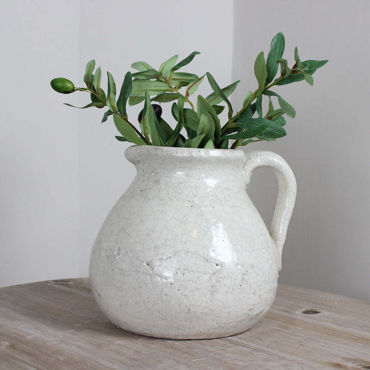 Ceramic Elena Distressed Flower Jug