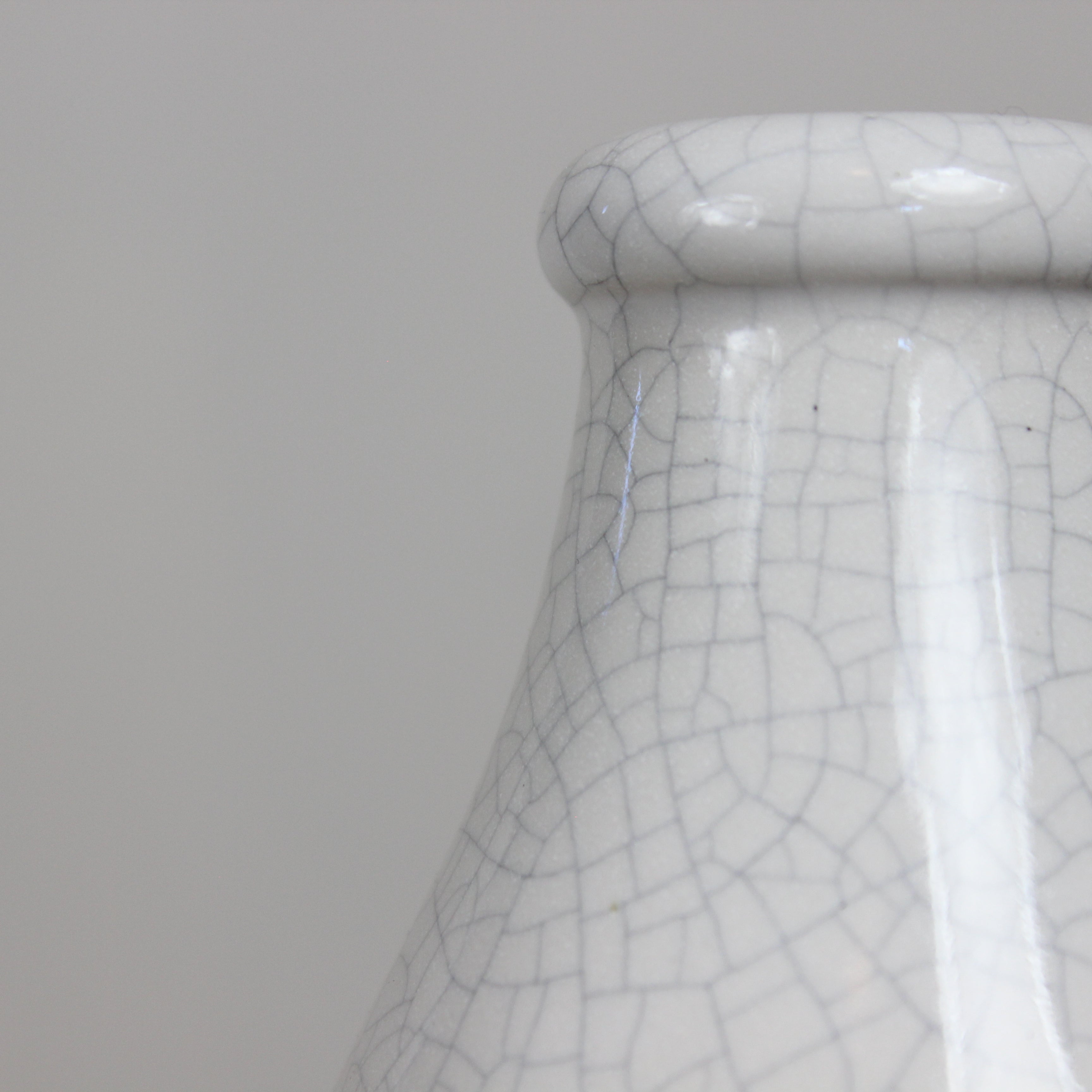 Harpley Cream Crackled Bottle Vase