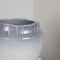 Thumbnail for Medium Iris Grey and White Ceramic Planter