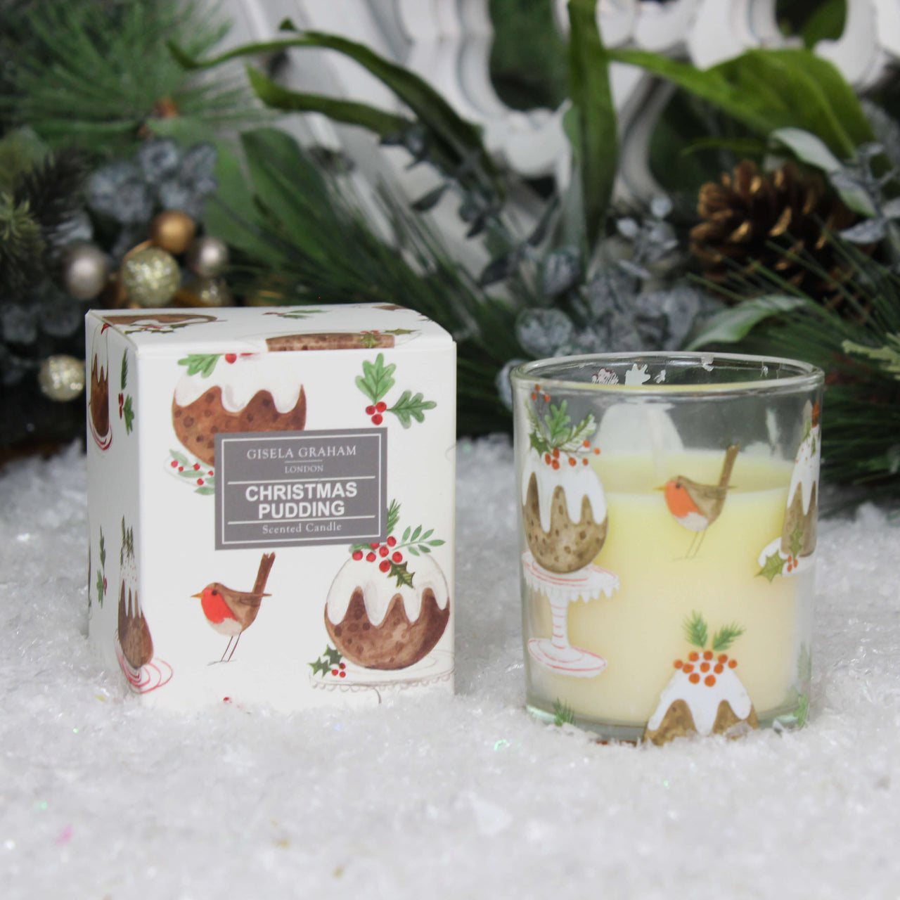 Christmas Pudding Boxed Scented Candle - Small