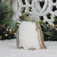 Thumbnail for Snowy Bristle Faux Fur Poppy Penguin Ornament