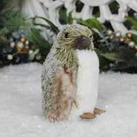 Thumbnail for Snowy Bristle Faux Fur Poppy Penguin Ornament