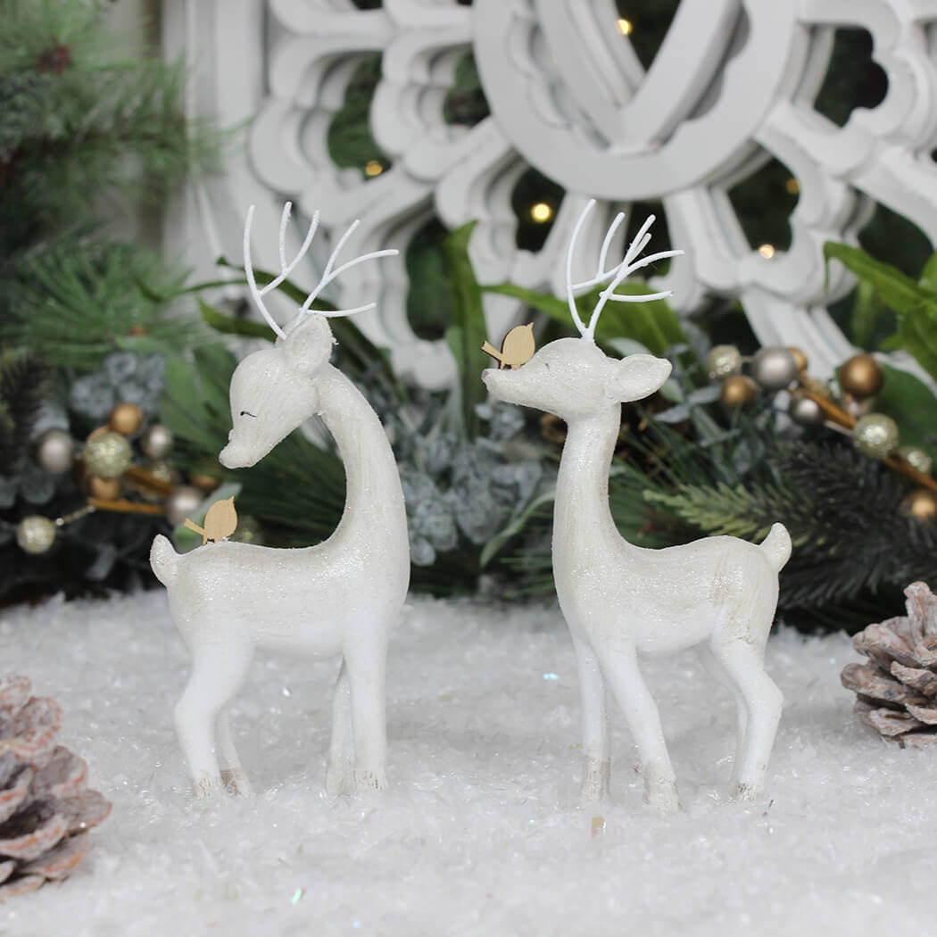 Reindeer With Bird Ornament
