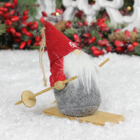 Thumbnail for Fabric Nordic Santa on Skis Decoration