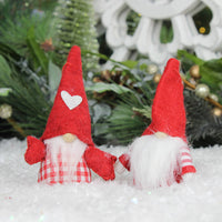 Thumbnail for Red and White Fabric Nordic Santa Tree Decoration. 15cm