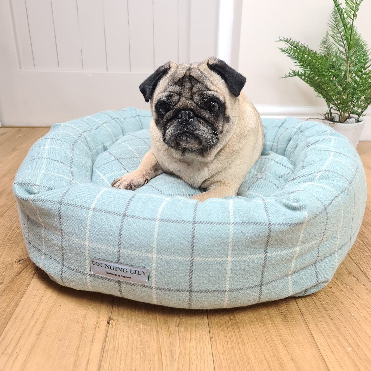 Duckegg Checked Donut Dog Bed
