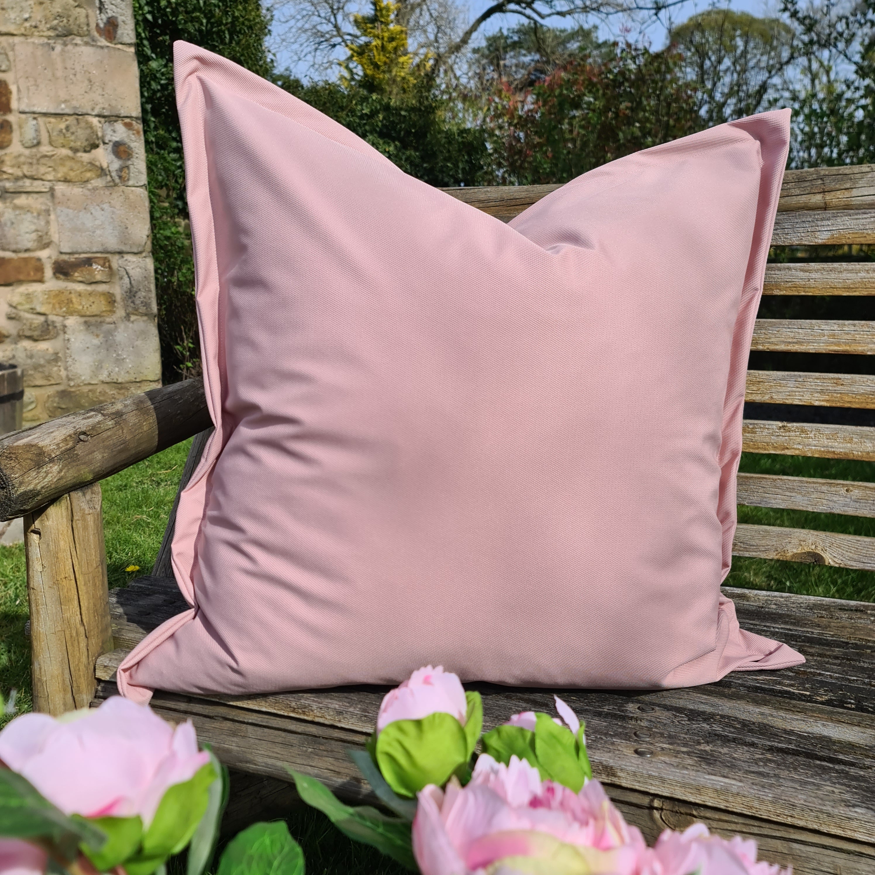 Pink Oxford Square Water Resistant Cushion