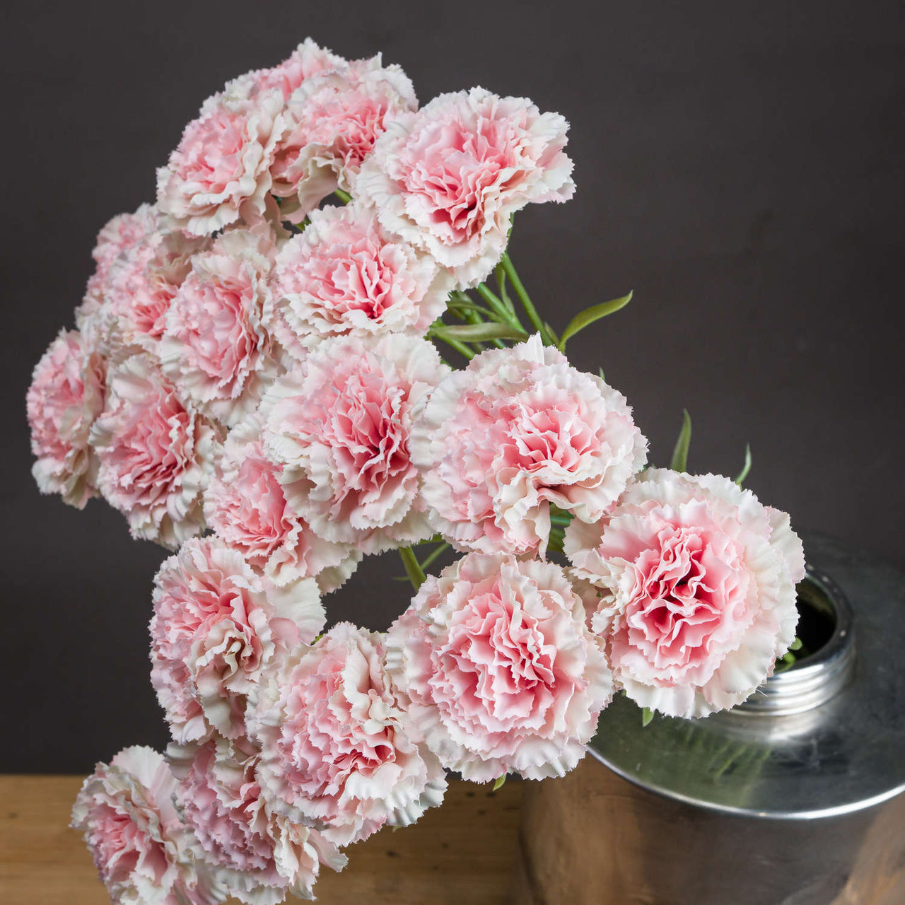 Faux Pale Pink Carnation Stem