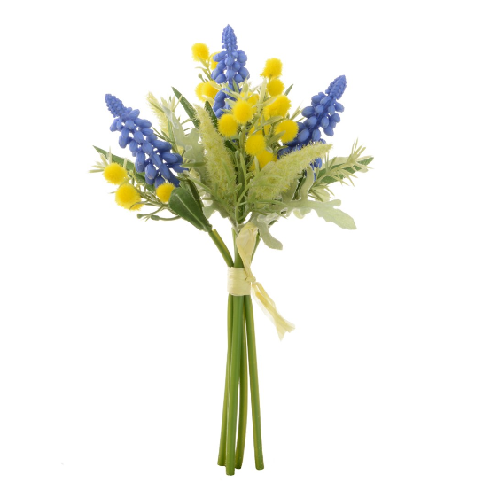Faux Hyacinth Mimosa Veronica Flower Bunch