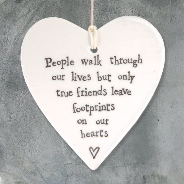 East Of India People Walk Through Our Lives... Porcelain Heart