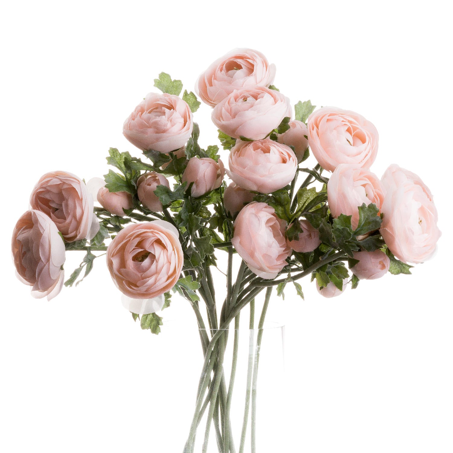 Faux Pastel Pink Ranunculus Stem