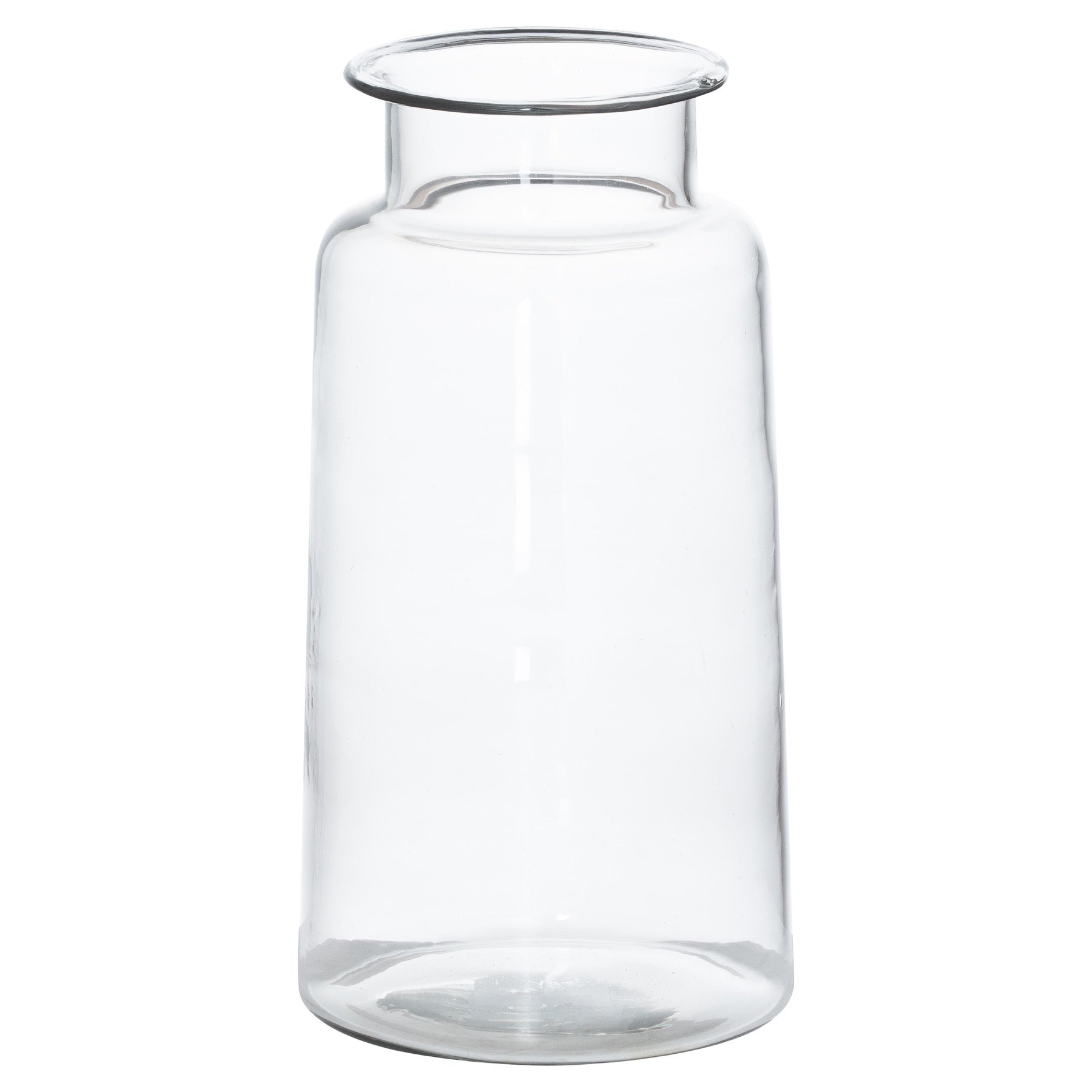 Tall Clear Glass Bottle Vase