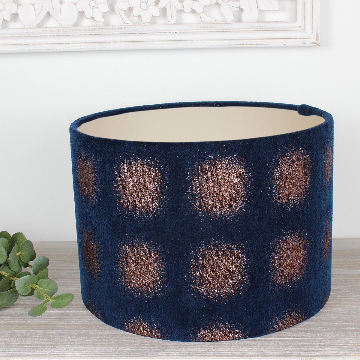 Belvedere Indigo Drum Lampshade