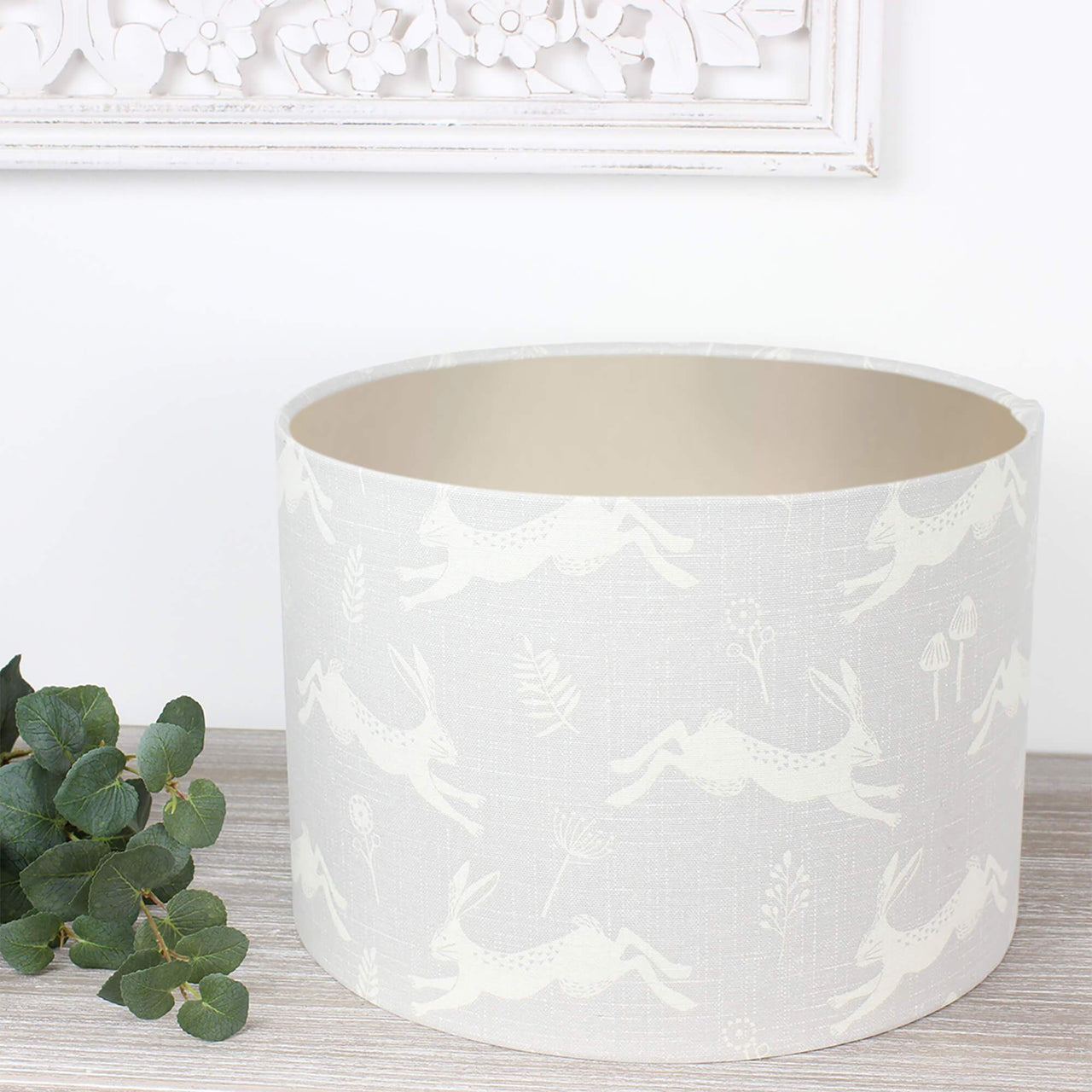 Jumping Hare Grey Lampshade