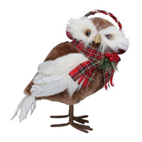 Thumbnail for Olivia Owl with Tartan Scarf Standing Ornament