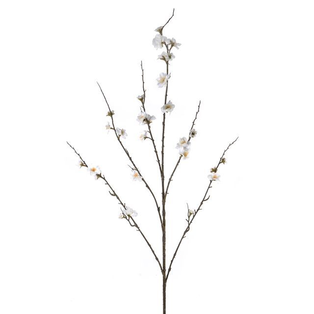 Faux Cream Cherry Blossom Spray