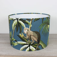 Thumbnail for Monkey Teal Drum Lampshade