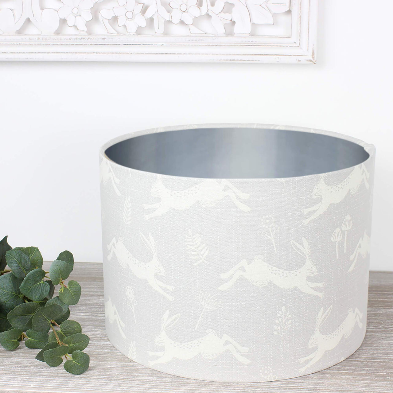 Jumping Hare Grey Lampshade