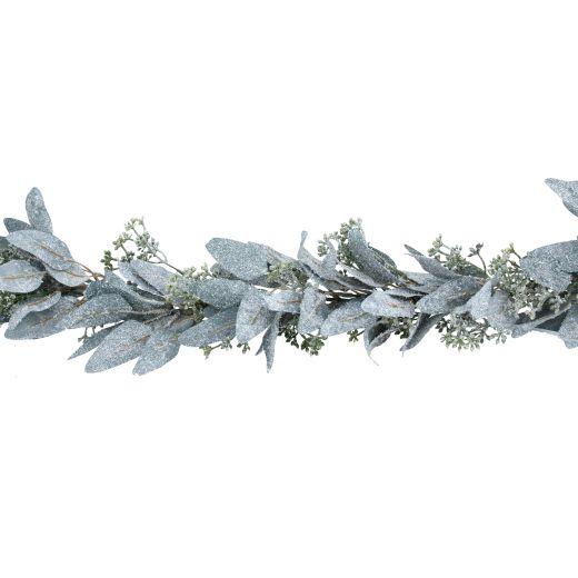 Frosted Eucalyptus Leaf Garland with Mini Berry