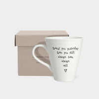 Thumbnail for East of India Porcelain Mug Loved You Yesterday