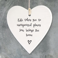 Thumbnail for East Of India Life Takes You To Unexpected Places Porcelain Heart