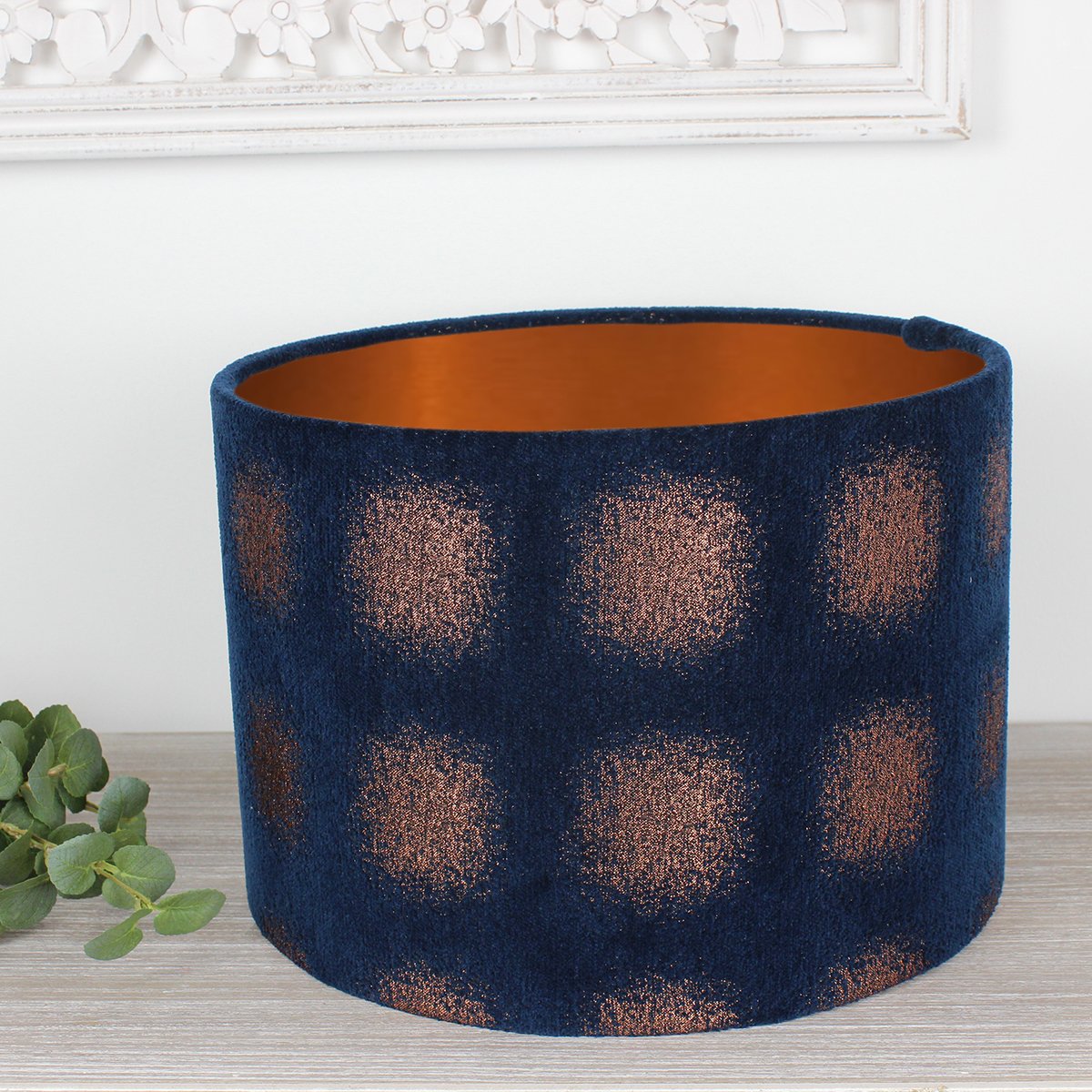 Belvedere Indigo Drum Lampshade