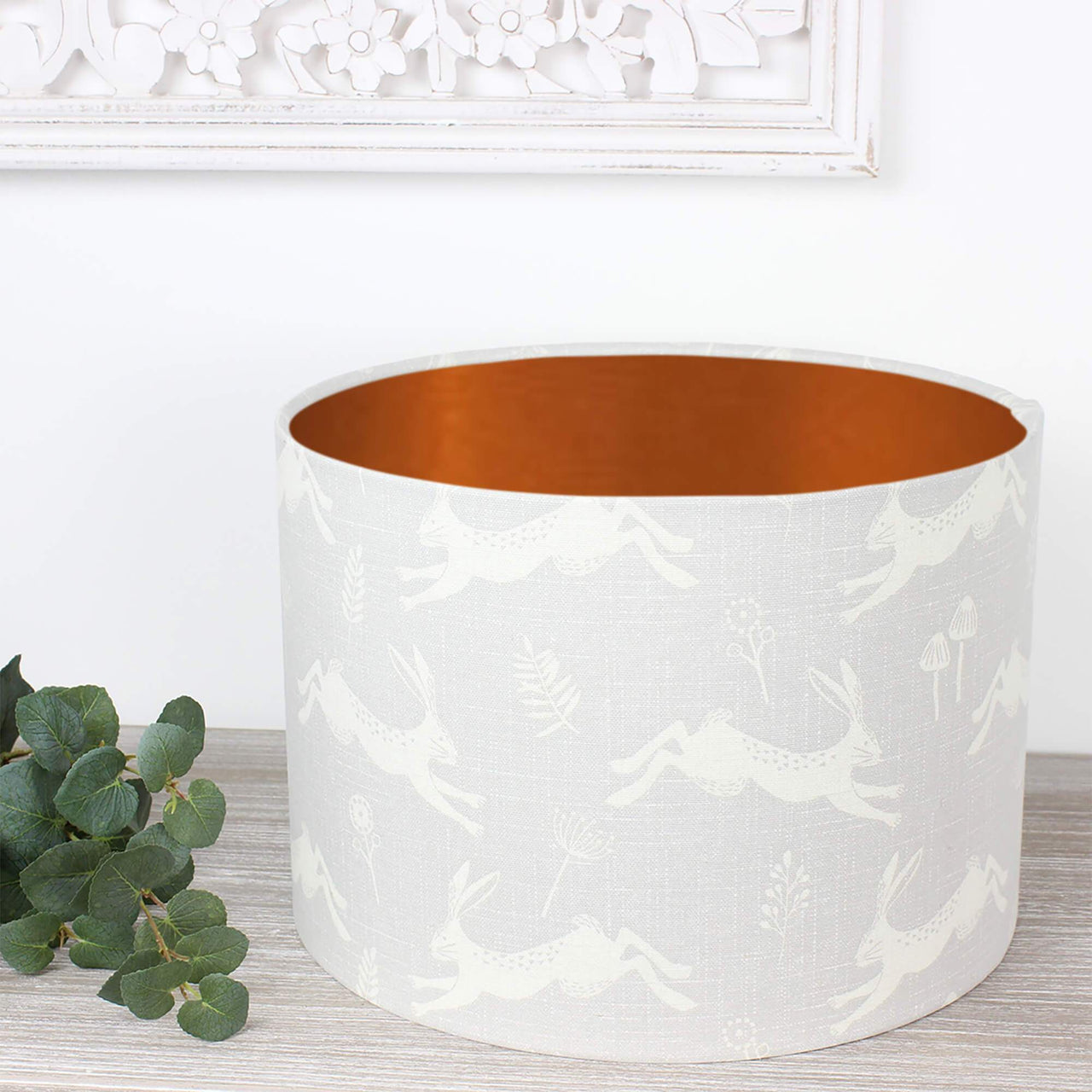 Jumping Hare Grey Lampshade