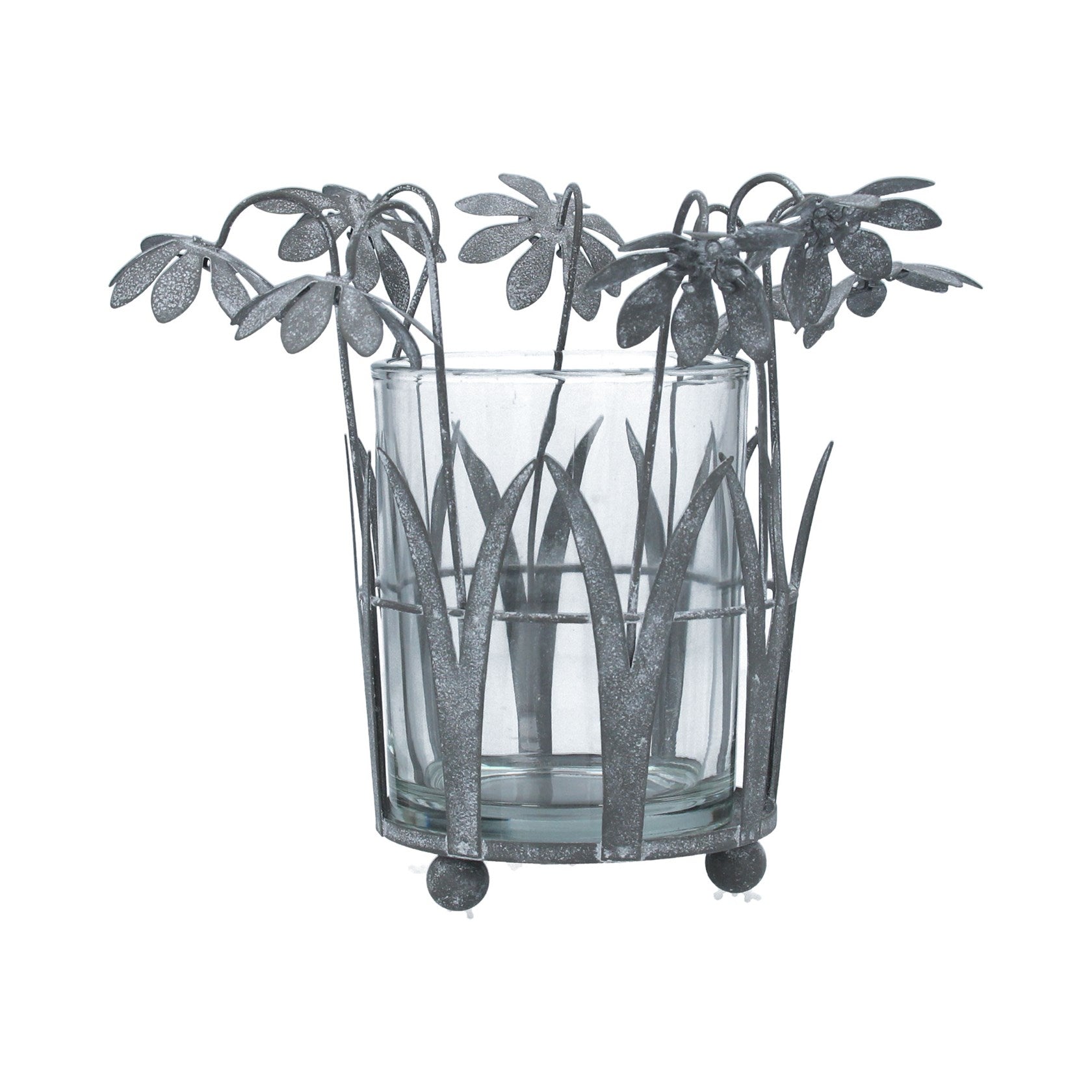 Metal Snowdrop Candle Holder