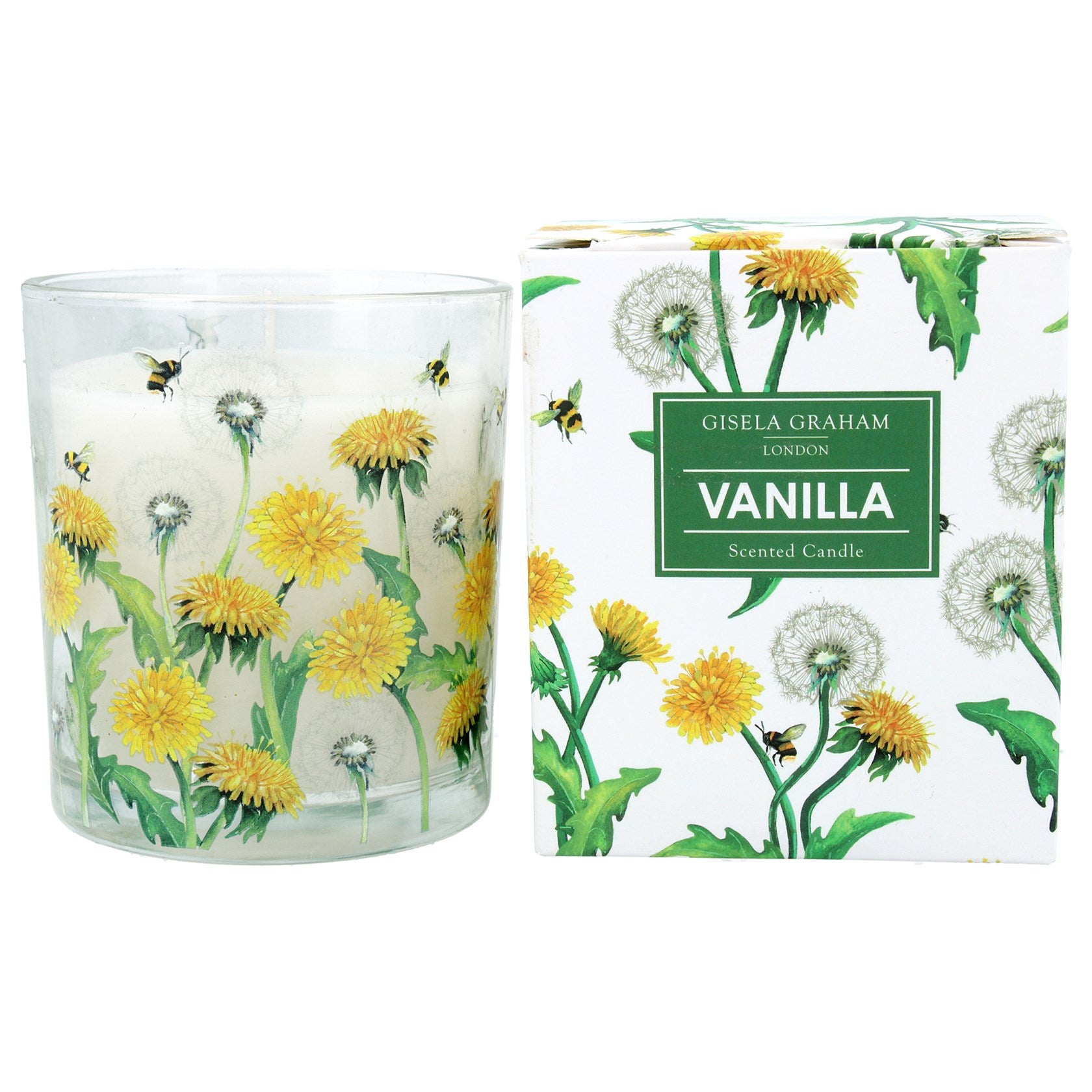 Vanilla Scented Dandelion & Bee Boxed Candle - Large