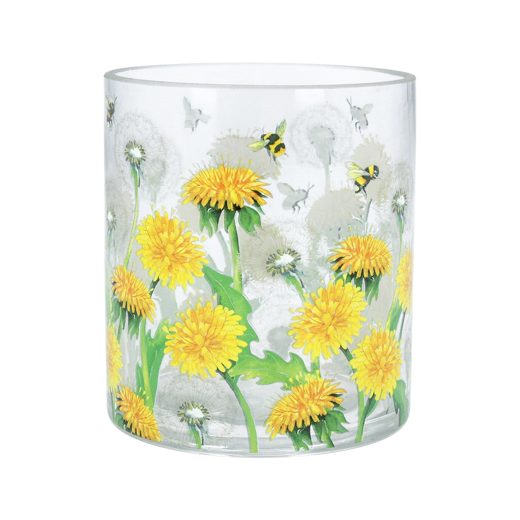 Dandelion & Bee Glass Tealight Holder